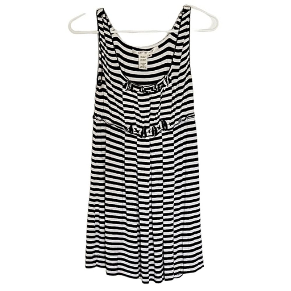 1269 * Max Studio Long Swing Tank Black/White Size S